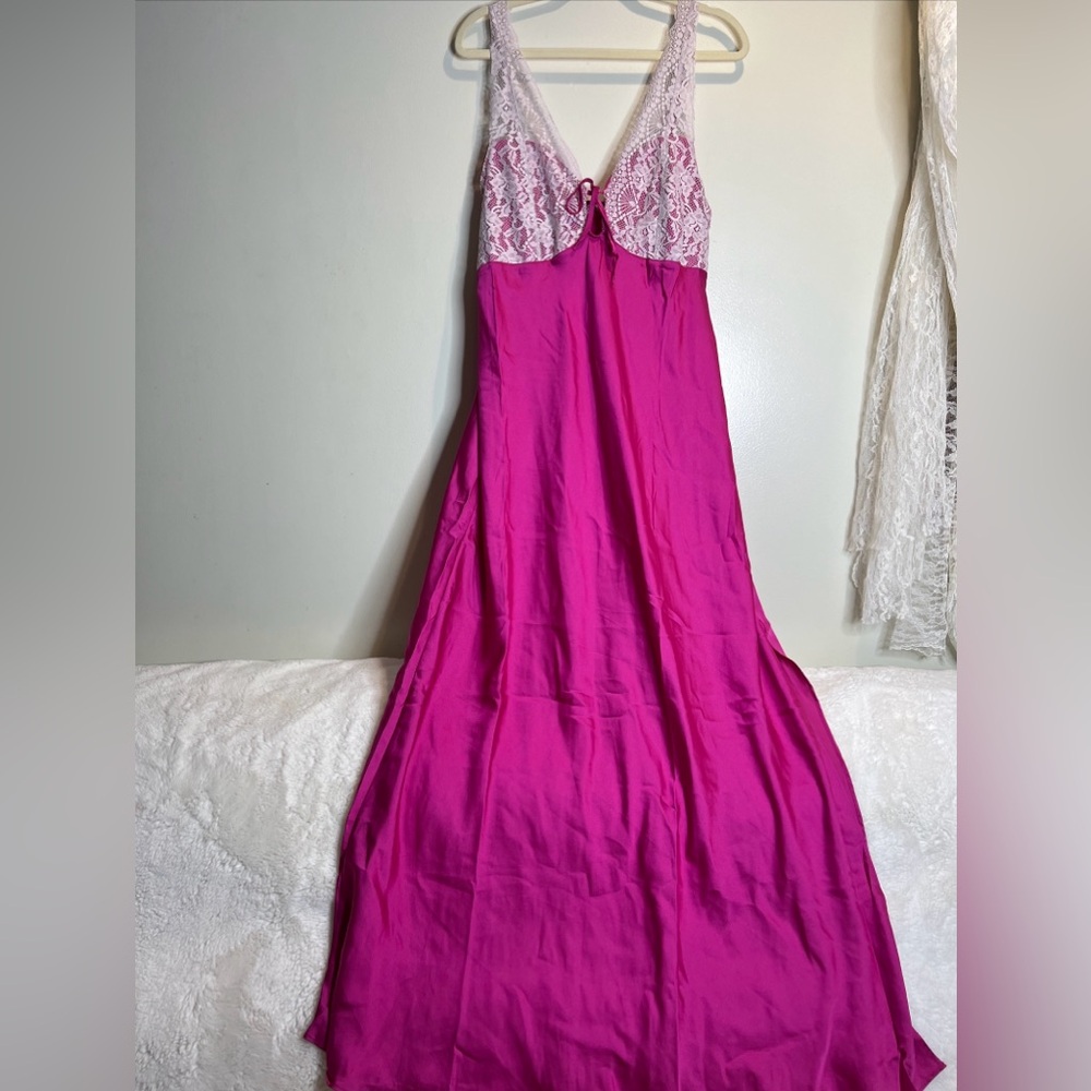Free People Countryside Lace Satin Maxi Slip Dress - Picture 4 of 6